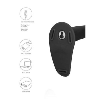 Vibrating Silicone Strap on Adjustable Black O s