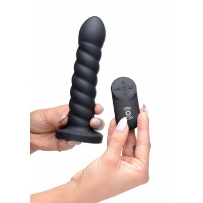 Supple Swirl 21x Remote Control Silicone Dildo Black Strap On Sex Guide