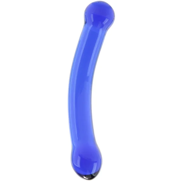 Glas 6 inches Curved Glass G-Spot Dildo Blue