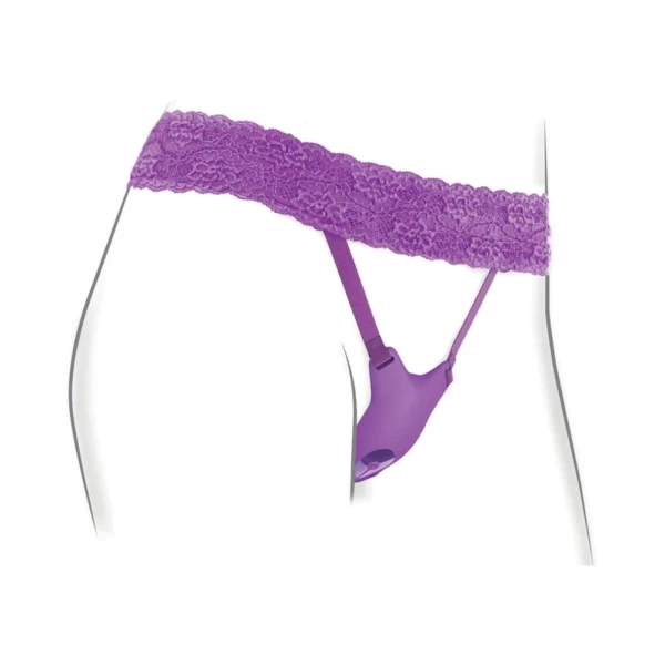 Fantasy For Her Ultimate G-spot Butterfly Strap-on With Remote Silicone Purple
