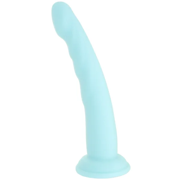 Dillio Platinum Slim Seven Silicone 7" Suction Cup Dildo - Teal