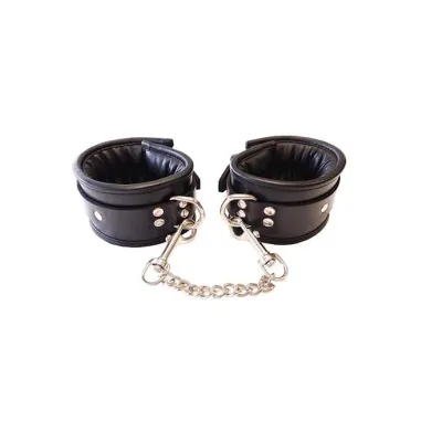 Rouge Leather Padded Ankle Cuffs