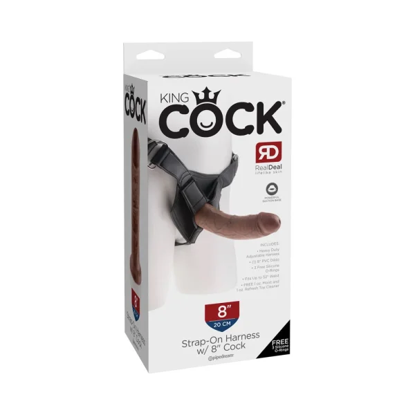 King Cock Strap On Harness 8 inches Dildo — image 10 of 17