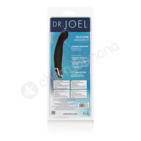 Dr. Joel Kaplan Black Silicone Smooth P Vibrator