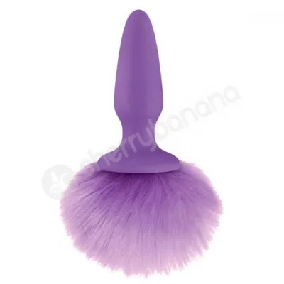 Bunny Tails Purple Fluffy Butt Plug