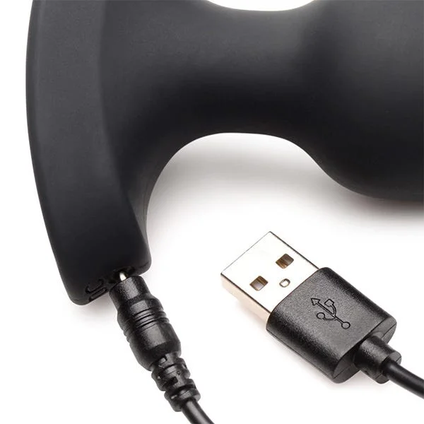 Booty Sparks Laser Series 28X Laser Heart Anal Plug with Remote Control - Medium