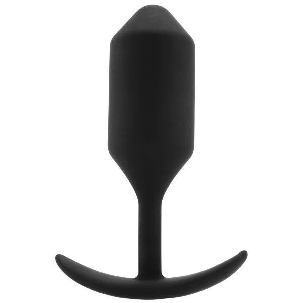 b-Vibe Snug Plug 3 Large Silicone Weighted Butt Plug - Black