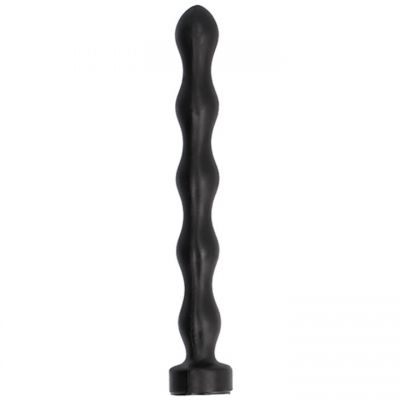 All Black Rippling Butt Plug 12 5 Inch or 16 25 Inch