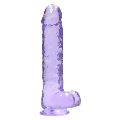 9 Inch Realistic Dildo With Balls Purple