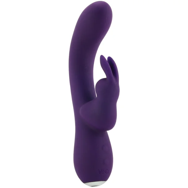 Kinky Bunny Plus 12 Function Rechargeable Silicone Rabbit Style Vibrator By VeDO - Purple