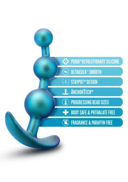 Anal Adventures Matrix Gamma Silicone Butt Plug By Blush - Neptune Teal