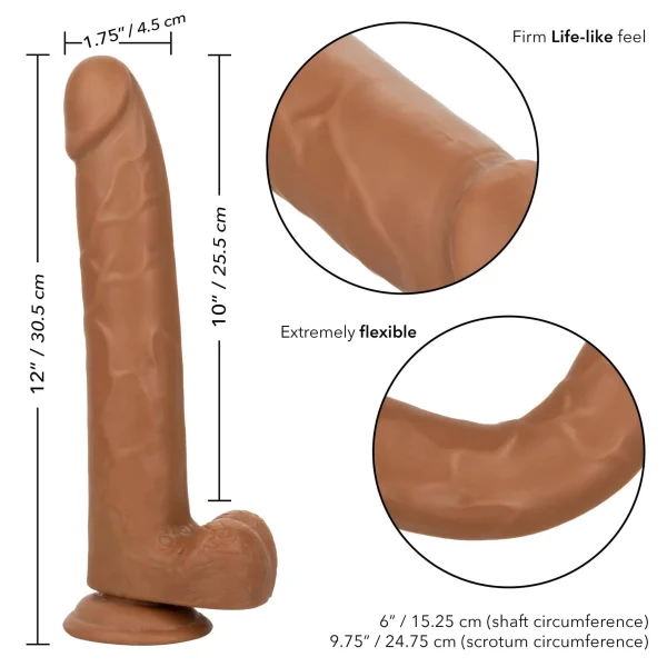 Size Queen 10 inch-25.5 Cm - Brown