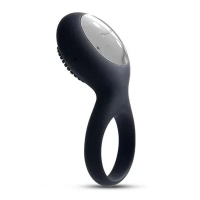 Svakom Tyler Vibrating Textured Penis Ring Black