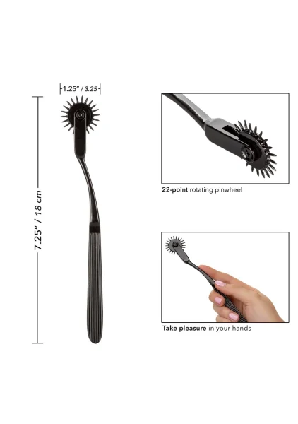 Boundless Pleasure Wheel 22 Point Nickle-Free Alloy Pinwheel By CalExotics - Black