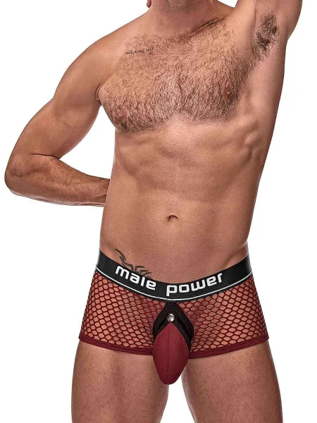 Cock Pit Net Mini Cock Ring Short - Medium -  Burgundy