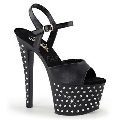 7 inch Rhinestone Studded Ankle Strap P F Sandal
