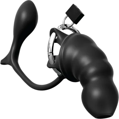 Anal Fantasy Elite Silicone Ass Gasm Cock Blocker Cock Ring Plug Chastity Cage By Pipedream