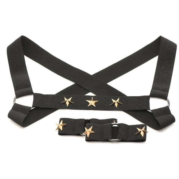 Master Series Rave Harness Elastic Chest Harness in S/M
