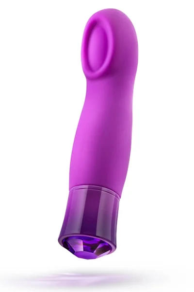 Blush Amethyst Charm 5.5" Decorative Gem Base Clitoral Vibrator