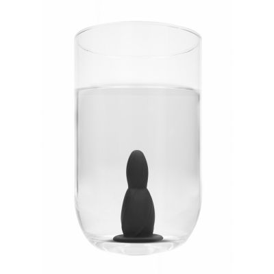 Buttplug Medium Black Glass Butt Plug