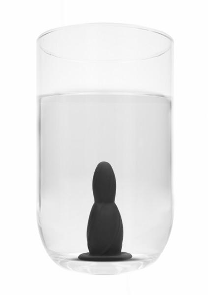 Buttplug - Medium - Black - Glass Butt Plug