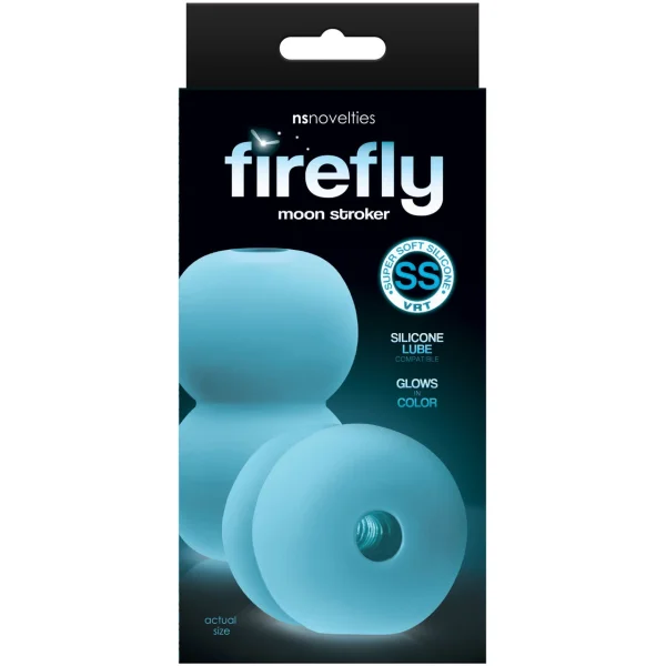 Firefly Moon Stroker Glow in the Dark, Soft Silicone Stroker by NS Novelties