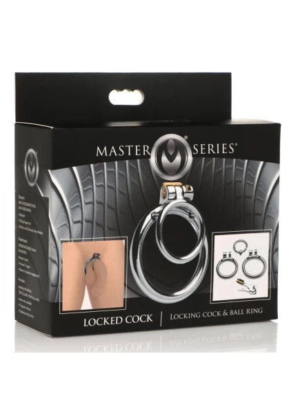 Master Series Stainless Steel Locked Cock & Ball Ring