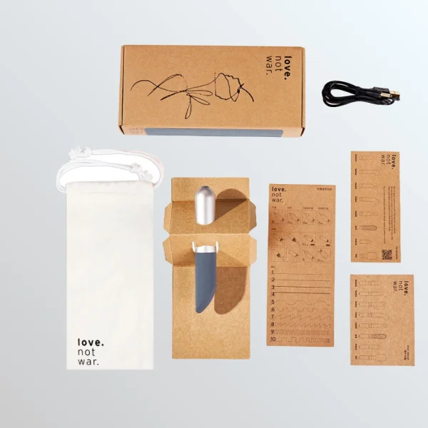 Love Not War Amore Sustainable Made Bullet Vibrator - Grey