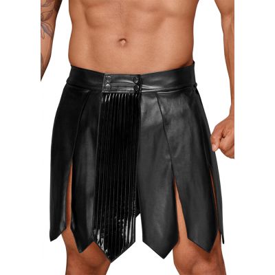 Leather gladiator skirt Black Gay Kinky Underwear