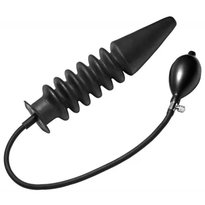 Accordion Inflatable XL Anal Plug Black