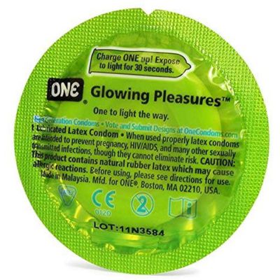 ONE Glowing Pleasure Glow in the Dark Condoms 100 Pack
