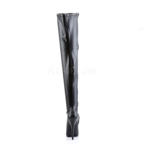 DOMINA-3000 - 6" Plain Stretch Thigh Boot, Side Zip — image 4 of 4