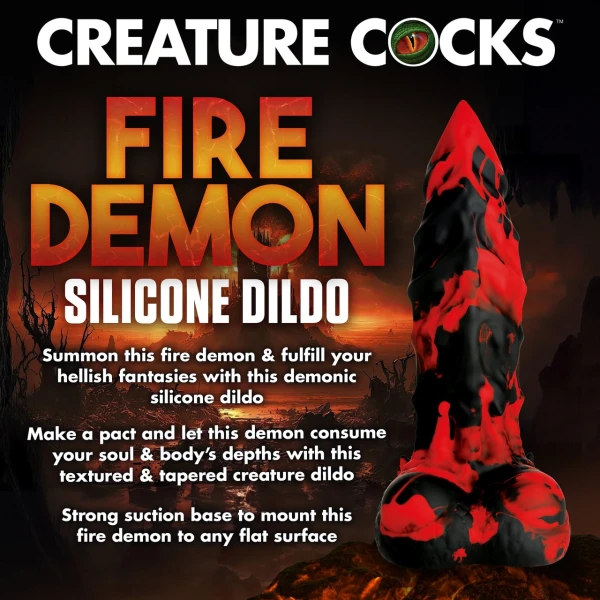 Creature Cocks -  Fire Demon Monster Silicone Dildo