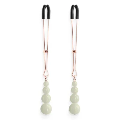 Bound Nipple Clamps 2 Rose Gold Glow in the Dark