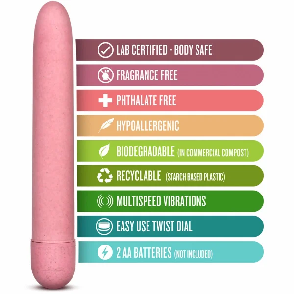 Gaia Eco Biodegradable & Recyclable Vibrator By Blush Novelties - Coral — image 4 of 7