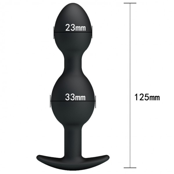 4.9" Dual Ball Style Butt Plug