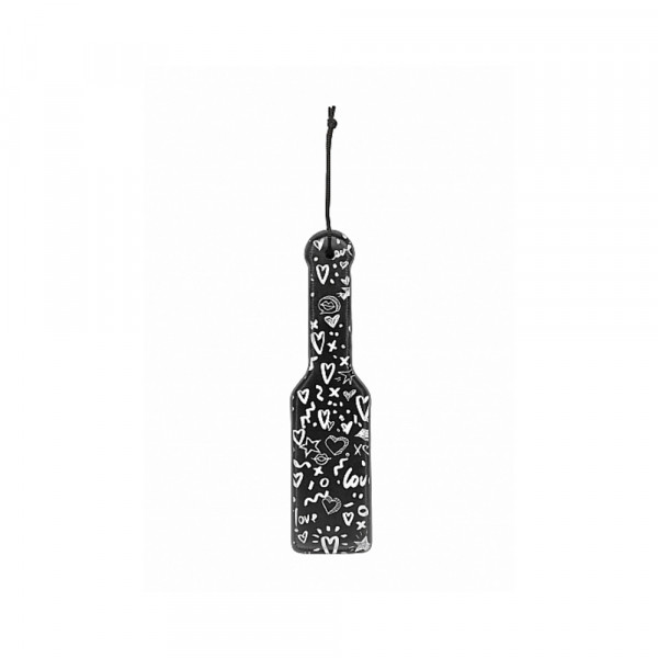 Ouch! Printed Paddle Love Street Art Fashion Black