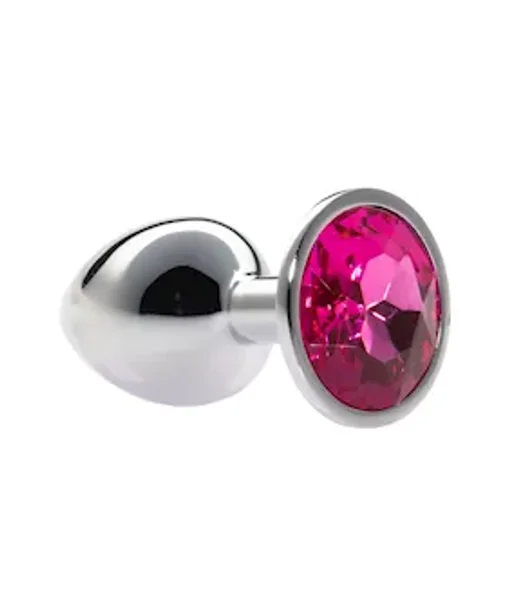 Kink Range Alloy Gem Butt Plug - 2.8 Inch - Pink - Small — image 3 of 4