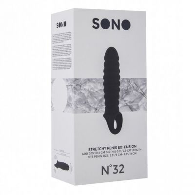 SONO No 32 Ribbed Thick Penis Extender Sleeve 6 Inch