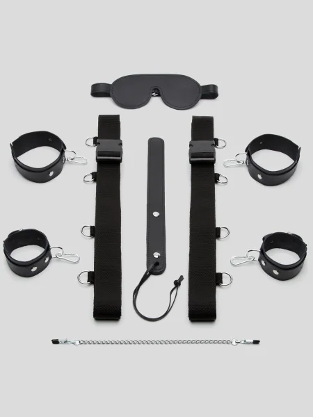 DOMINIX Deluxe Leather Under Mattress Bondage Kit (7 Piece)