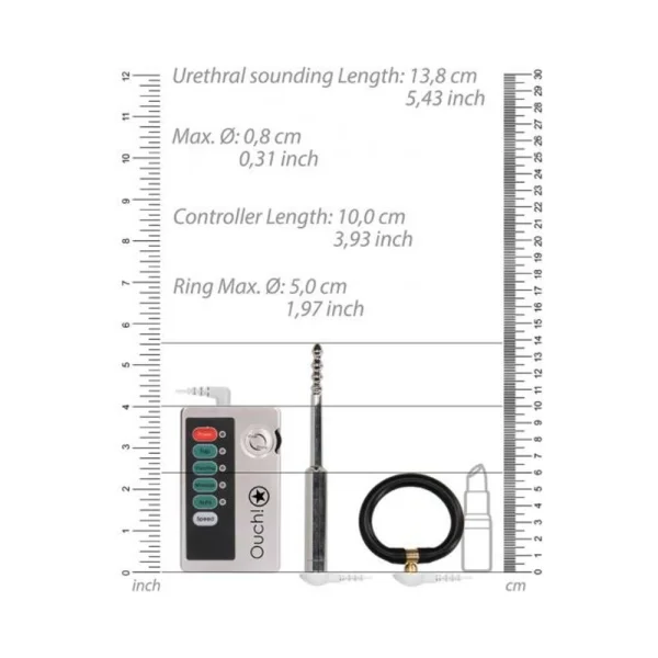 E-stim Urethral Sounding Set Small Silver
