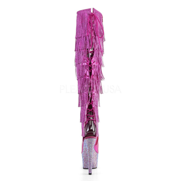 7 inches Heel, 2 3/4 inches PF Open Toe/Heel Thigh High Boot, Side Zip — image 4 of 4