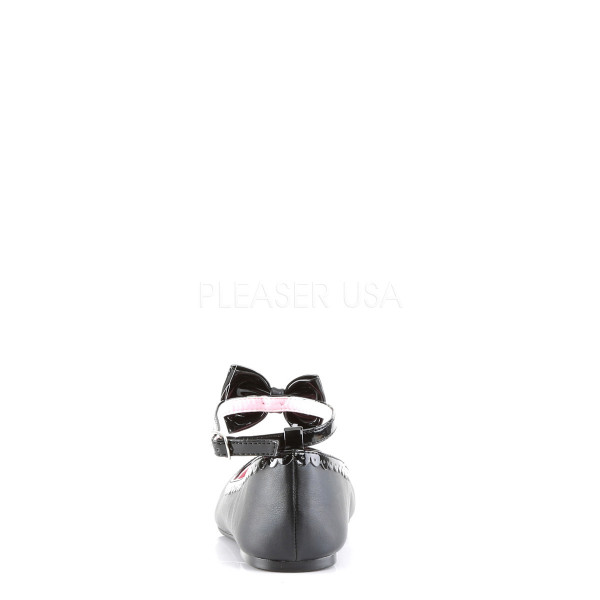 Ankle Strap Flat w/Studded Bow & Scalloped Detail — image 4 of 4