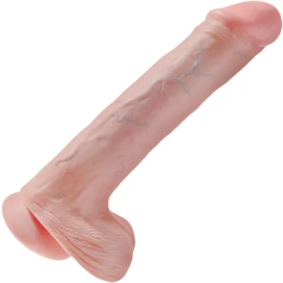 King Cock 13 Suction Cup Dildo With Balls Vanilla