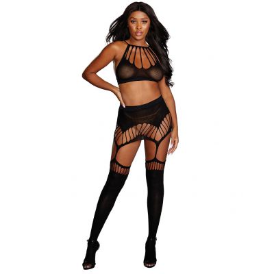 Dreamgirl Garter Skirt Bodystocking Set