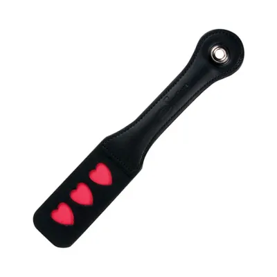 Sportsheets Leather Impression Paddle Hearts