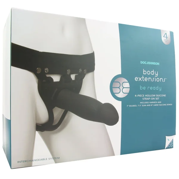 Doc Johnson Body Extensions Be Ready Hollow Strap On System