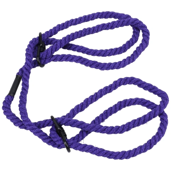 Merci - Restrain - 6mm Hemp Wrist or Ankle Cuffs - Violet — image 4 of 4