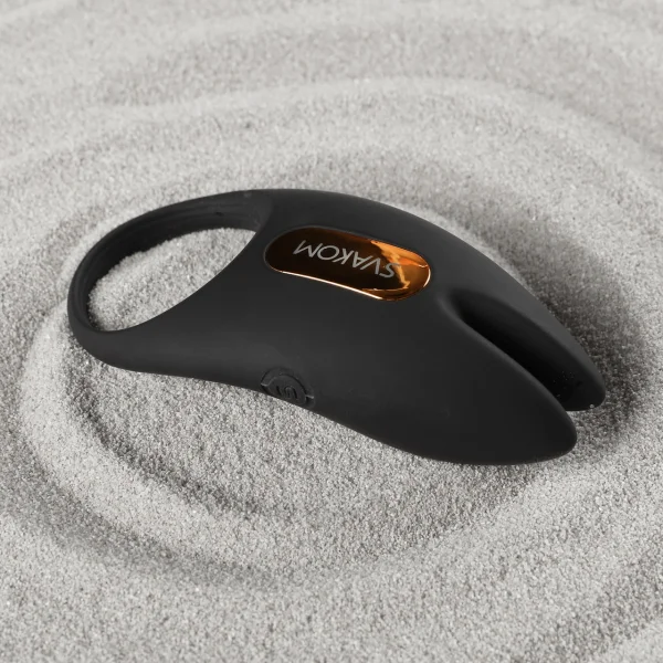 SVAKOM Winni 2 App Enabled Silicone Rechargeable Vibrating Cock Ring With Remote - Black
