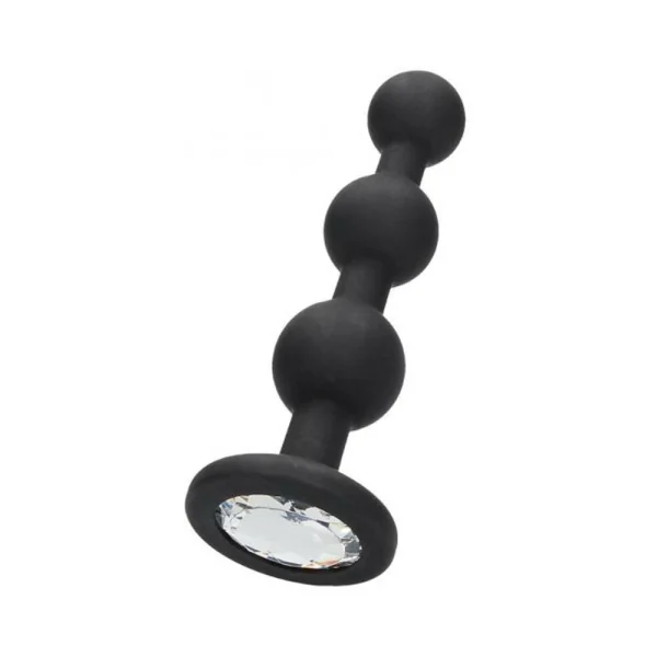 Ouch! Silicone Beaded Diamond Butt Plug - Black — image 6 of 9